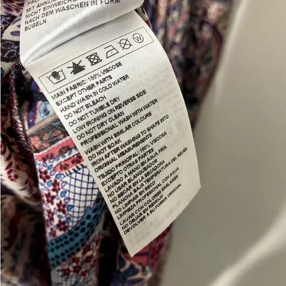ba&sh Baraka Rose Sleeveless Paisley Printed Maxi Dress Large Boho Hippie Shift